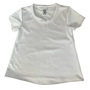 NWT Erge Design Yoga white‎ tee size 6x